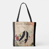  Angel Fish Franse Bloemen Tote Bag (Achterkant)