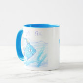 Angel Fish Mok - Kinder kunst Mok (Voorkant links)