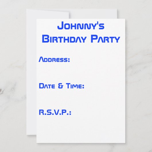 Angel Fish-uitnodiging Kaart (Achterkant)