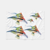 Angel Fish Waterverf Fleece Deken, Baby Deken (Voorkant (Horizontaal))