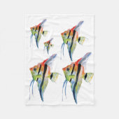 Angel Fish Waterverf Fleece Deken, Baby Deken (Voorkant)