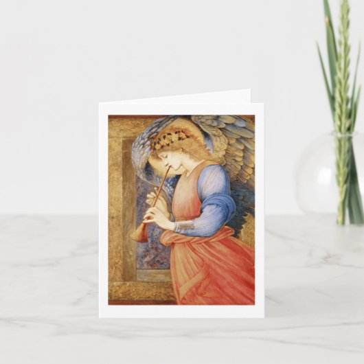 Angel Flageolet Note Card Feestdagen Kaart (Voorkant)