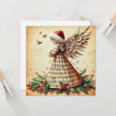 angel Flat Greeting Card Kaart (Voorkant / Achterkant in situ)