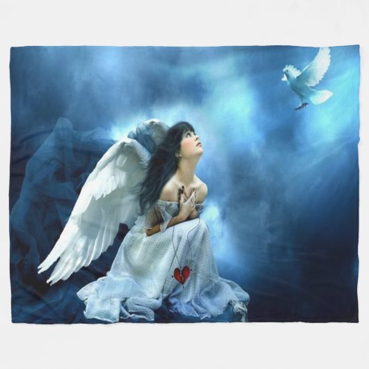 Angel Fleece Blanket Deken (Voorkant (Horizontaal))