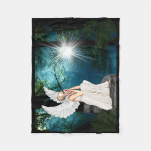 Angel Fleece Blanket - "The Conversation"