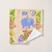 Angel Floral Elephant Bathroom Towel sets Bad Handdoek (Wasdoekje)