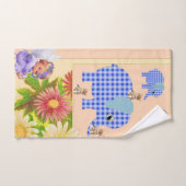 Angel Floral Elephant Bathroom Towel sets Bad Handdoek (Handdoek)