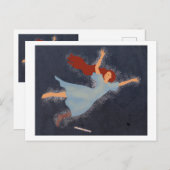 Angel flyer roodharige vrouw dansen in de lucht briefkaart (Voorkant / Achterkant)