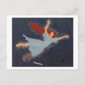 Angel flyer roodharige vrouw dansen in de lucht briefkaart (Voorkant)