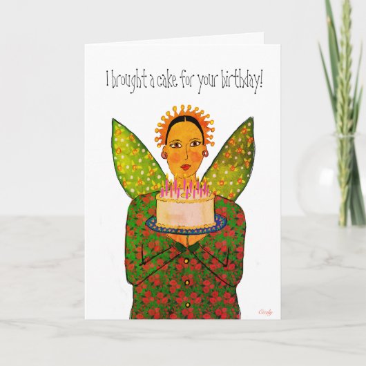 Angel Food Birthday Bedankkaart (Voorkant)