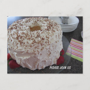 Angel Food Cake Invitation Uitnodiging Briefkaart