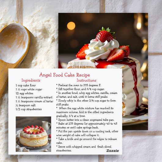 Angel Food Cake Recept Briefkaart