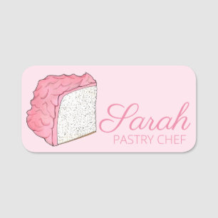 Angel Food Cake Slice Bake Sale Bakkerij gebak Sho Naamplaatje