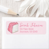 Angel Food Cake Slice Bakker Bakkerij Gebak Chef Etiket (Insitu)