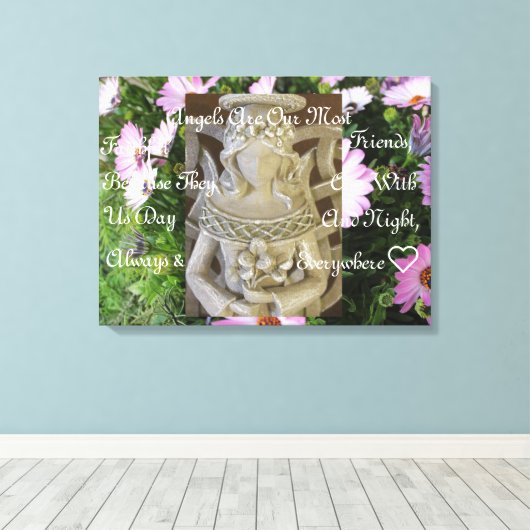 Angel Friends Canvas afdrukken (Insitu (Houten vloer))