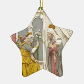 Angel Gabriel de aankondiging aan Mary Keramisch Ornament (Links)