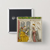 Angel Gabriel de aankondiging aan Mary Vierkante Button 5,1 Cm (Voorkant /achterkant)