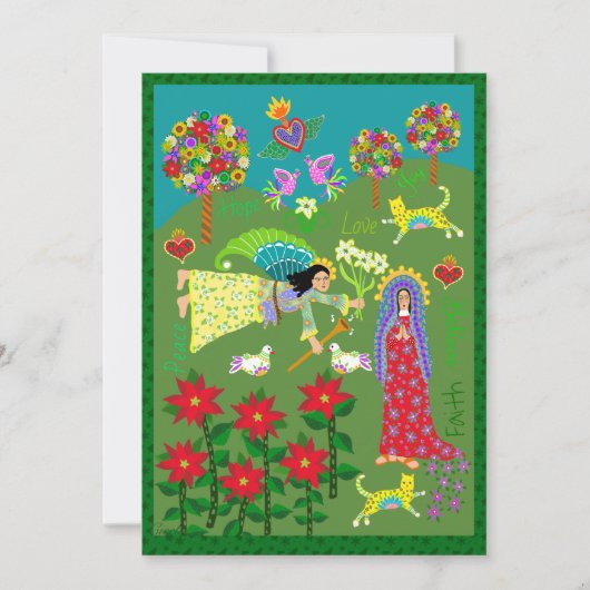 Angel Gabriel en de Maagd Maria Annunciatie Kaart (Voorkant)