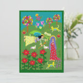 Angel Gabriel en de Maagd Maria Annunciatie Kaart (Staand voorkant)