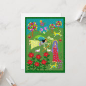 Angel Gabriel en de Maagd Maria Annunciatie Kaart (Voorkant / Achterkant in situ)