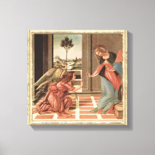 Angel Gabriel en Mary Canvas Afdruk