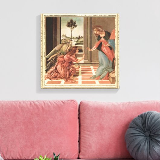 Angel Gabriel en Mary Canvas Afdruk (Insitu (Woonkamer))