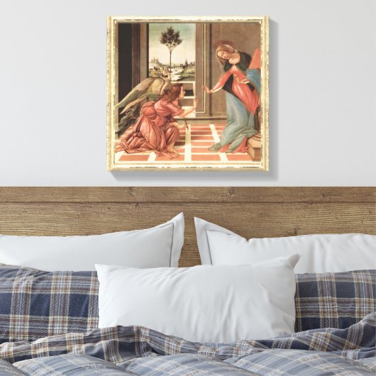 Angel Gabriel en Mary Canvas Afdruk (Insitu (Slaapkamer))