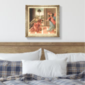 Angel Gabriel en Mary Canvas Afdruk (Insitu (Slaapkamer))