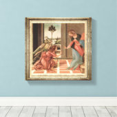 Angel Gabriel en Mary Canvas Afdruk (Insitu (Houten vloer))