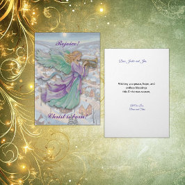 Angel Gabriel Folded Holiday Christmas Card Feestdagen Kaart
