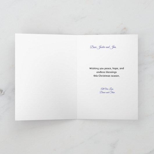 Angel Gabriel Folded Holiday Christmas Card Feestdagen Kaart (Binnen)