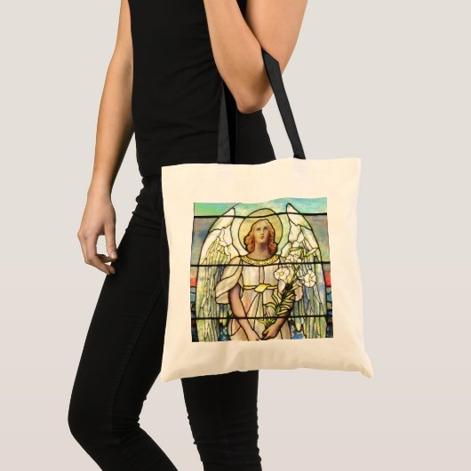 Angel Gabriel gekleurd glas Tote Bag (Voorkant (product))