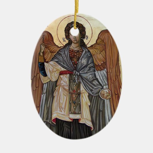Angel Gabriel Icon Keramisch Ornament (Voorkant)