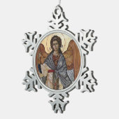Angel Gabriel Tin Sneeuwvlok Ornament (Rechts)