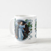 Angel Gabriel Virgin Mary Annunciation Floral Koffiemok (Voorkant links)