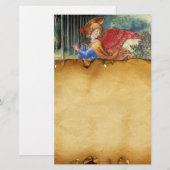 Angel Gathering Flowers in een hemel landschap Briefpapier (Voorkant / Achterkant)