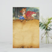 Angel Gathering Flowers in een hemel landschap Briefpapier (Staand voorkant)