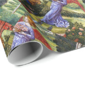 Angel Gathering Flowers in een hemel landschap Cadeaupapier (Rol Hoek)