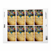 Angel Gathering Flowers in een hemel landschap Etiket (Full Sheet)