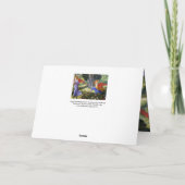 Angel Gathering Flowers in een hemel landschap Feestdagen Kaart (Achterkant)