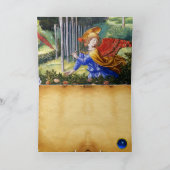 Angel Gathering Flowers in een hemel landschap Feestdagen Kaart (Binnen)