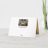 Angel Gathering Flowers in een hemel landschap Feestdagen Kaart (Achterkant)