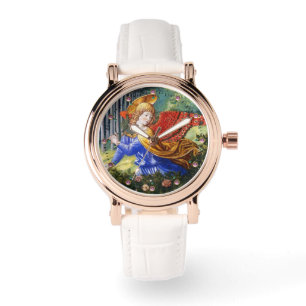 Angel Gathering Flowers in een hemel landschap Horloge
