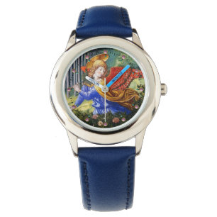 Angel Gathering Flowers in een hemel landschap Horloge