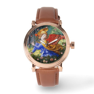 Angel Gathering Flowers in een hemel landschap Horloge