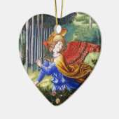 Angel Gathering Flowers in een hemel landschap Keramisch Ornament (Links)