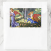 Angel Gathering Flowers in een hemel landschap Rechthoekige Sticker (Tas)