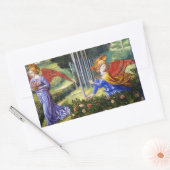 Angel Gathering Flowers in een hemel landschap Rechthoekige Sticker (Envelop)
