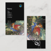 Angel Gathering Flowers in een hemel landschap Visitekaartje (Voorkant / Achterkant)