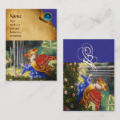 Angel Gathering Flowers in een hemel landschap Visitekaartje (Voorkant / Achterkant)